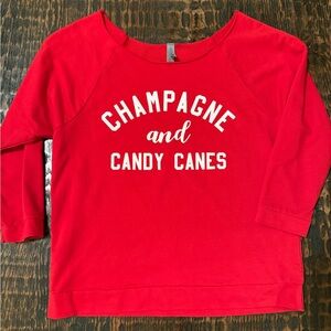 Champagne & Candy Canes Christmas Sweatshirt